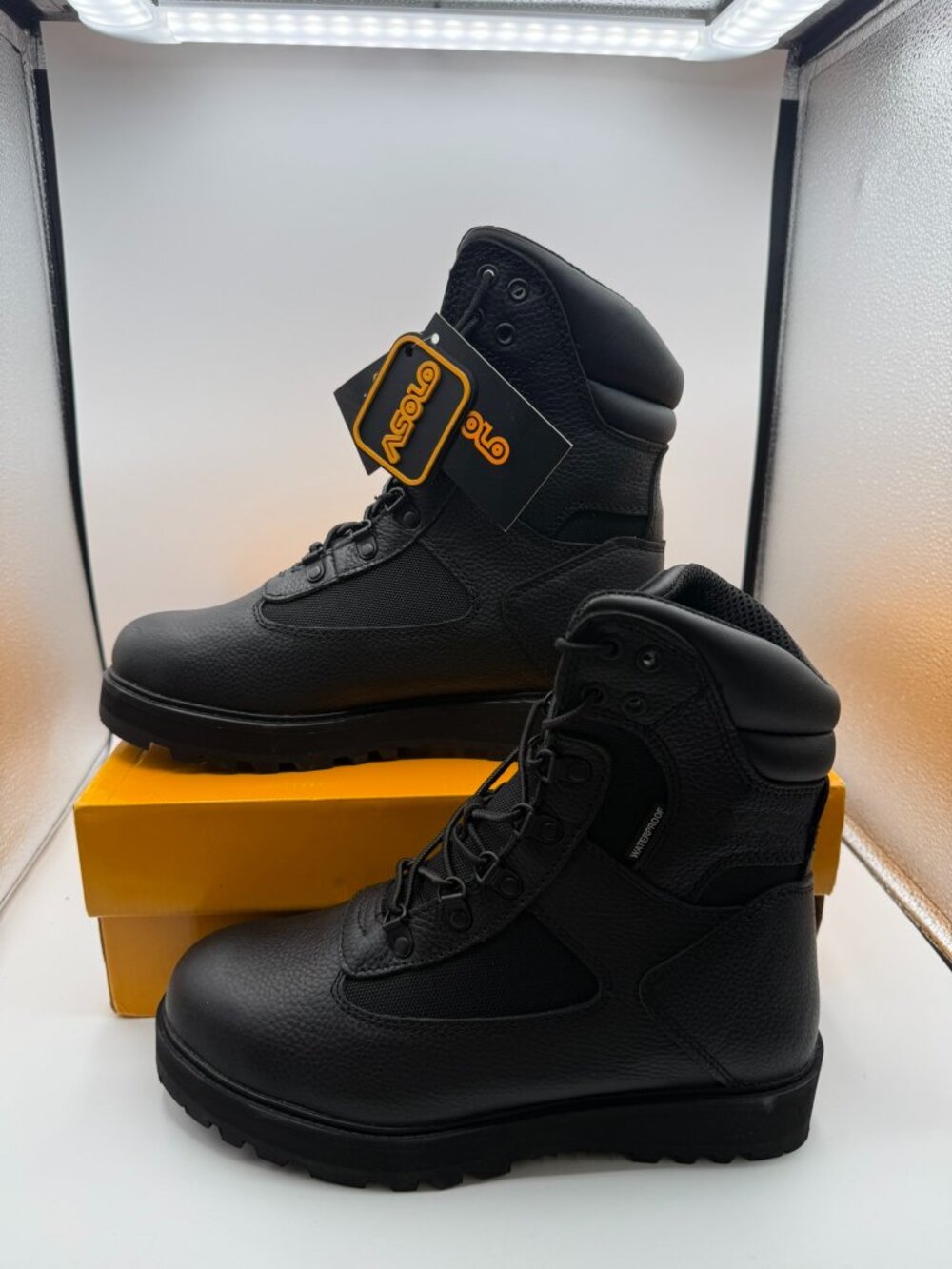 ASOLO Welt High 8” AS-1030 Waterproof Black Leather Boots Men Size 10